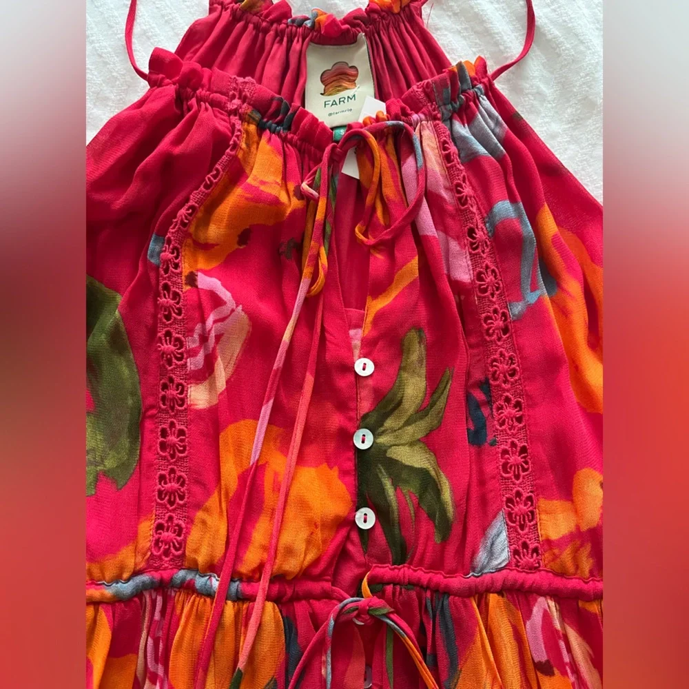 FARM Rio Red Tiered Ruffled Sundress - Picture 4 of 6